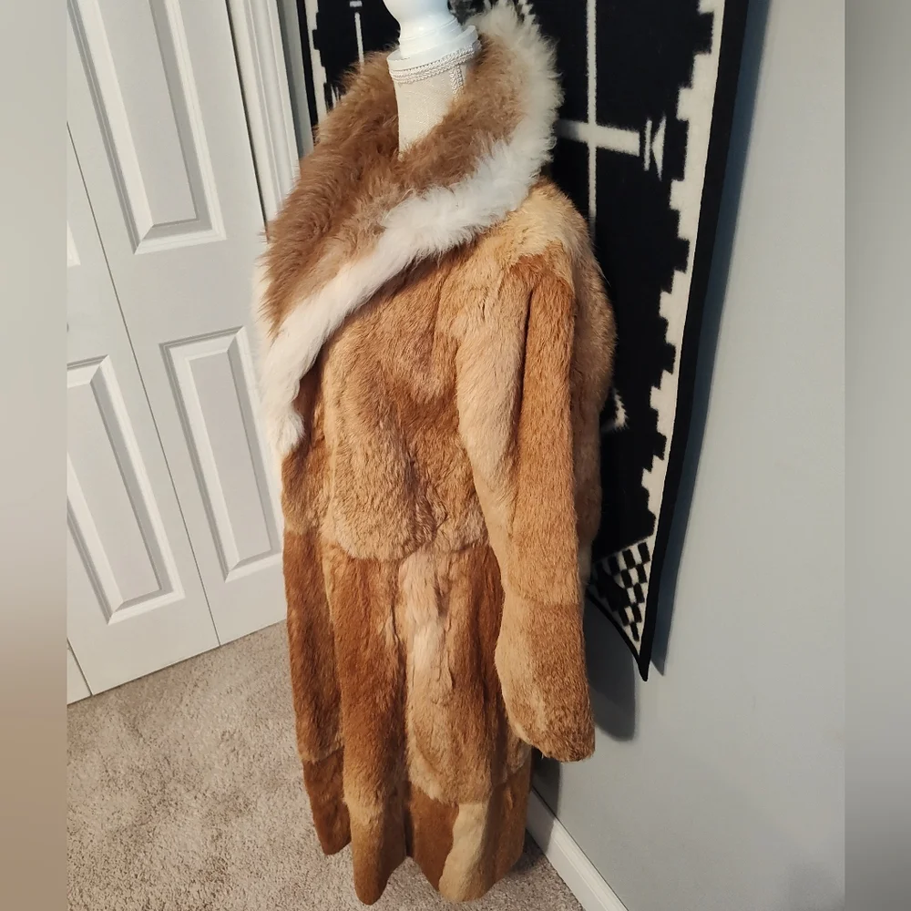 Vintage GUC Jacques St. Laurent Authentic Calf Length Fur Trench Overcoat, Small - Picture 4 of 15